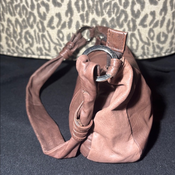 47 maple slouchy soft chocolate Brown Leather Shoulder Bag mini bag small purse - Picture 5 of 12